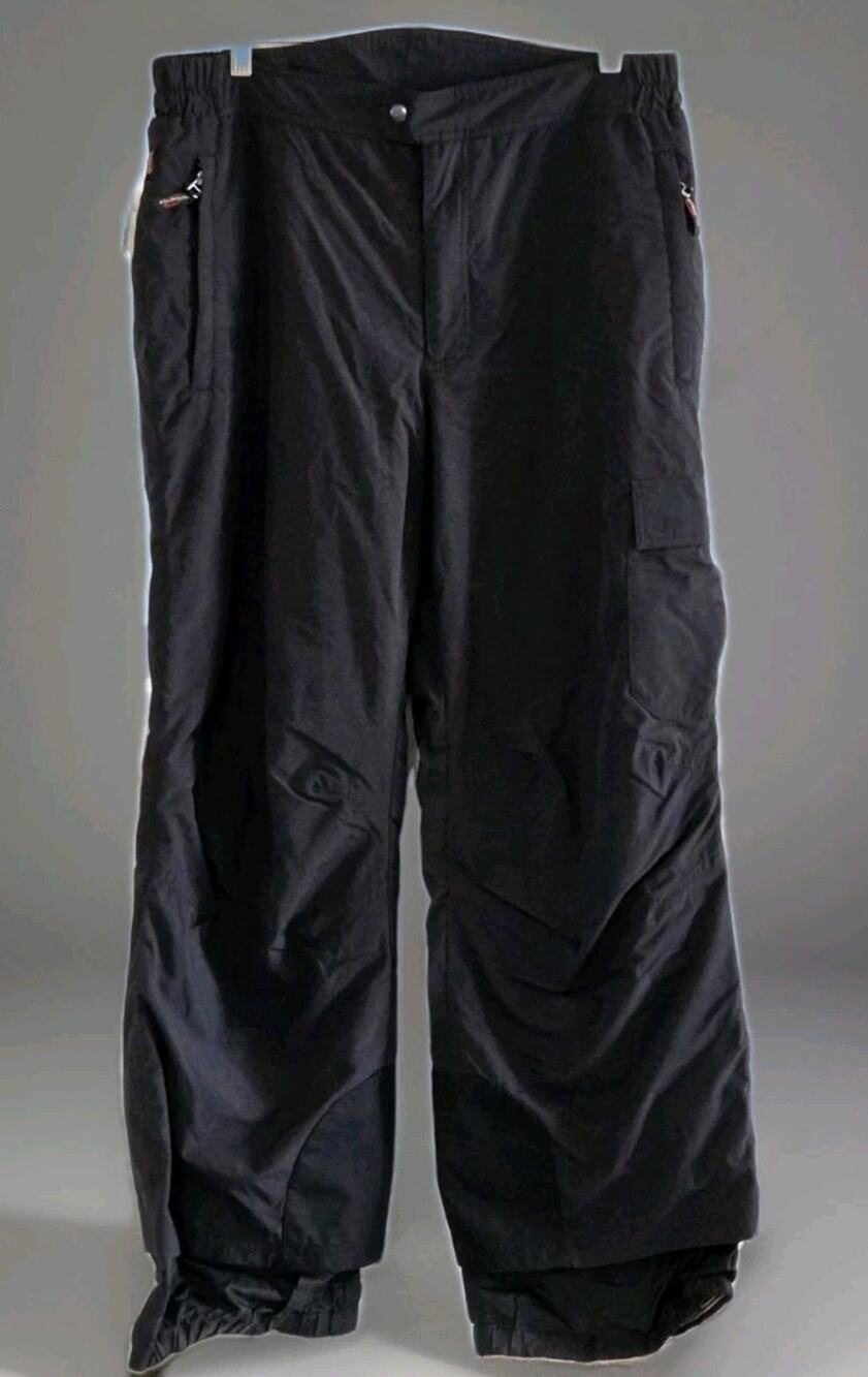 Obermeyer Men’s Insulated Black Skiing Snowboard Pants Zip Pockets Large 34x30